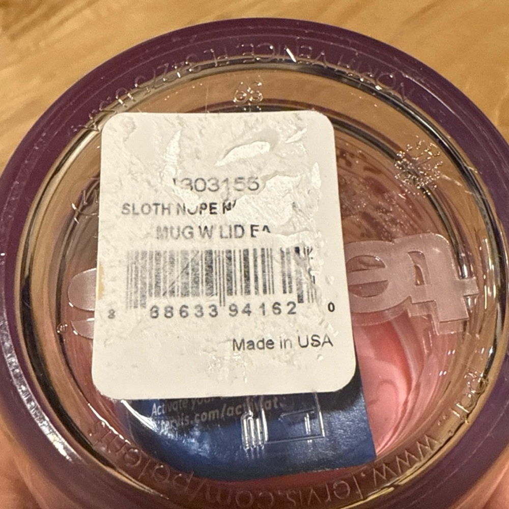 New Tervis Sloth Nope Not Today Insulated Double Walled Mug With pink Lid 16 oz. - Picture 4 of 8